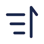 Sort From Bottom To Top SVG Icon